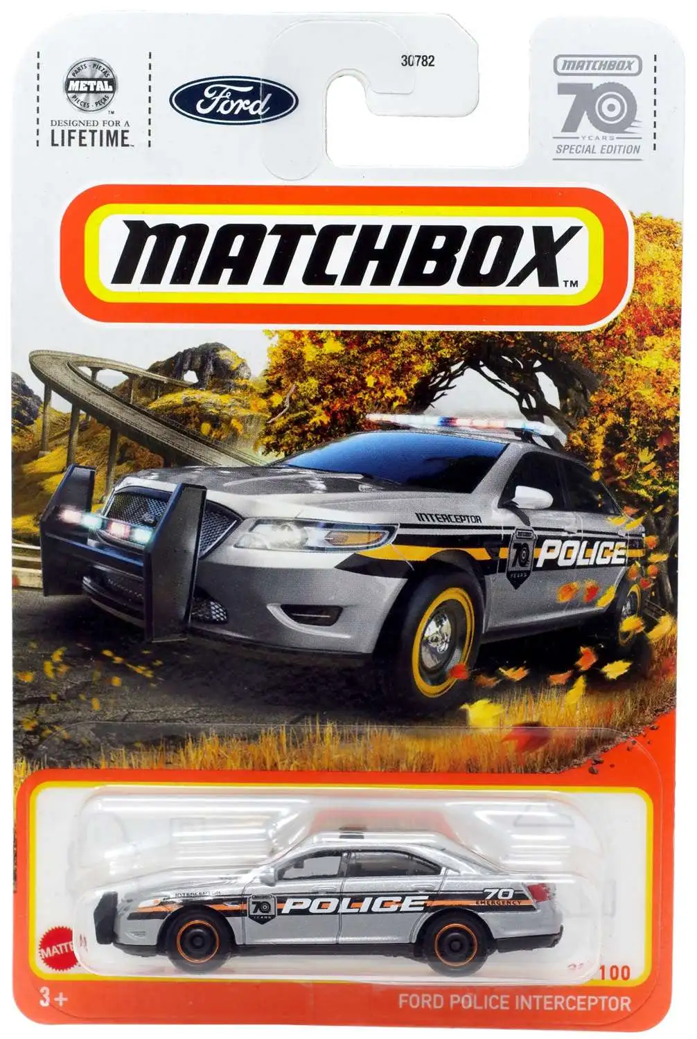 Matchbox Ford Police Interceptor Diecast Car [Grey]
