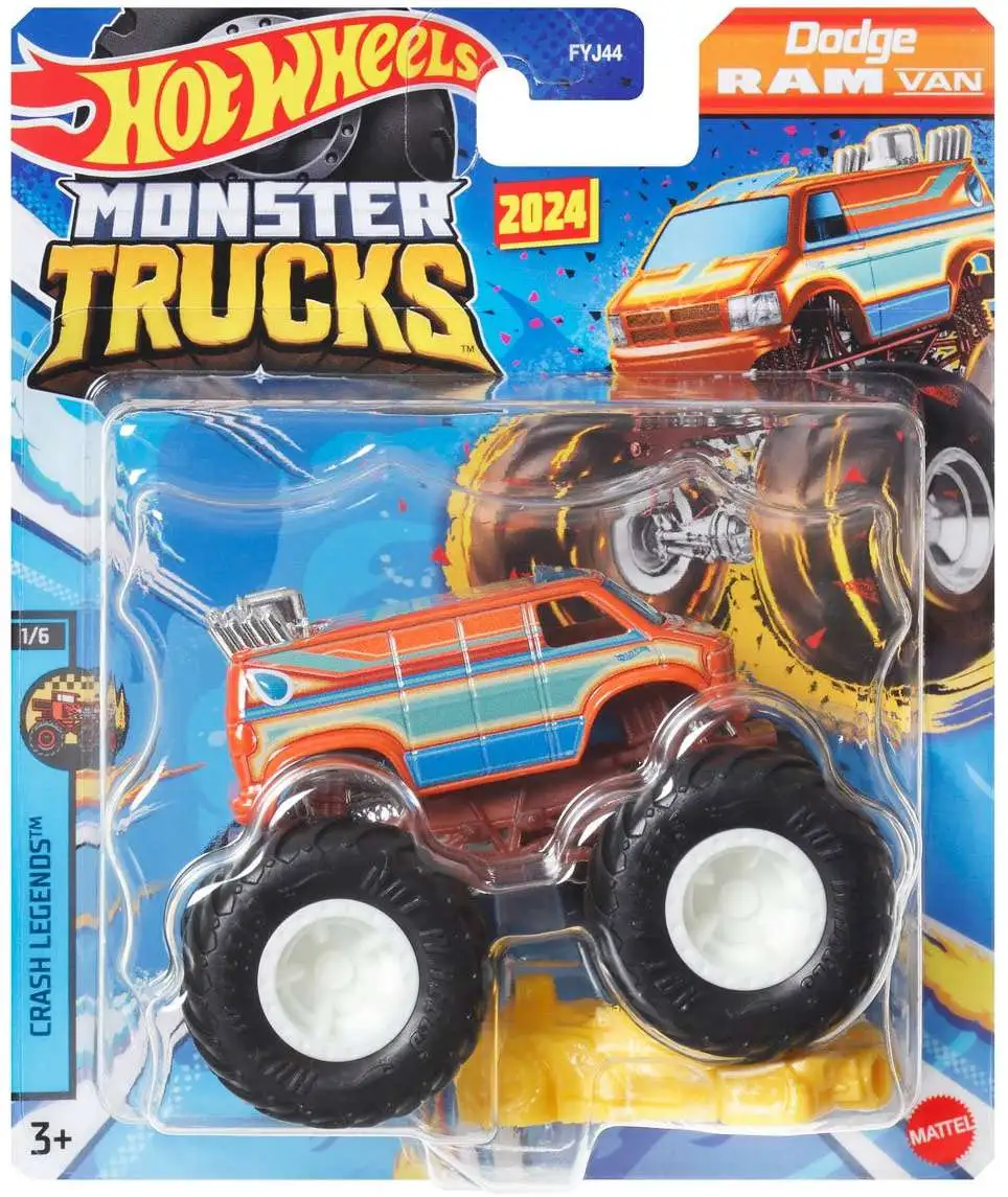 Hot Wheels Monster Trucks Crash Legends Dodge Ram Van Diecast Car