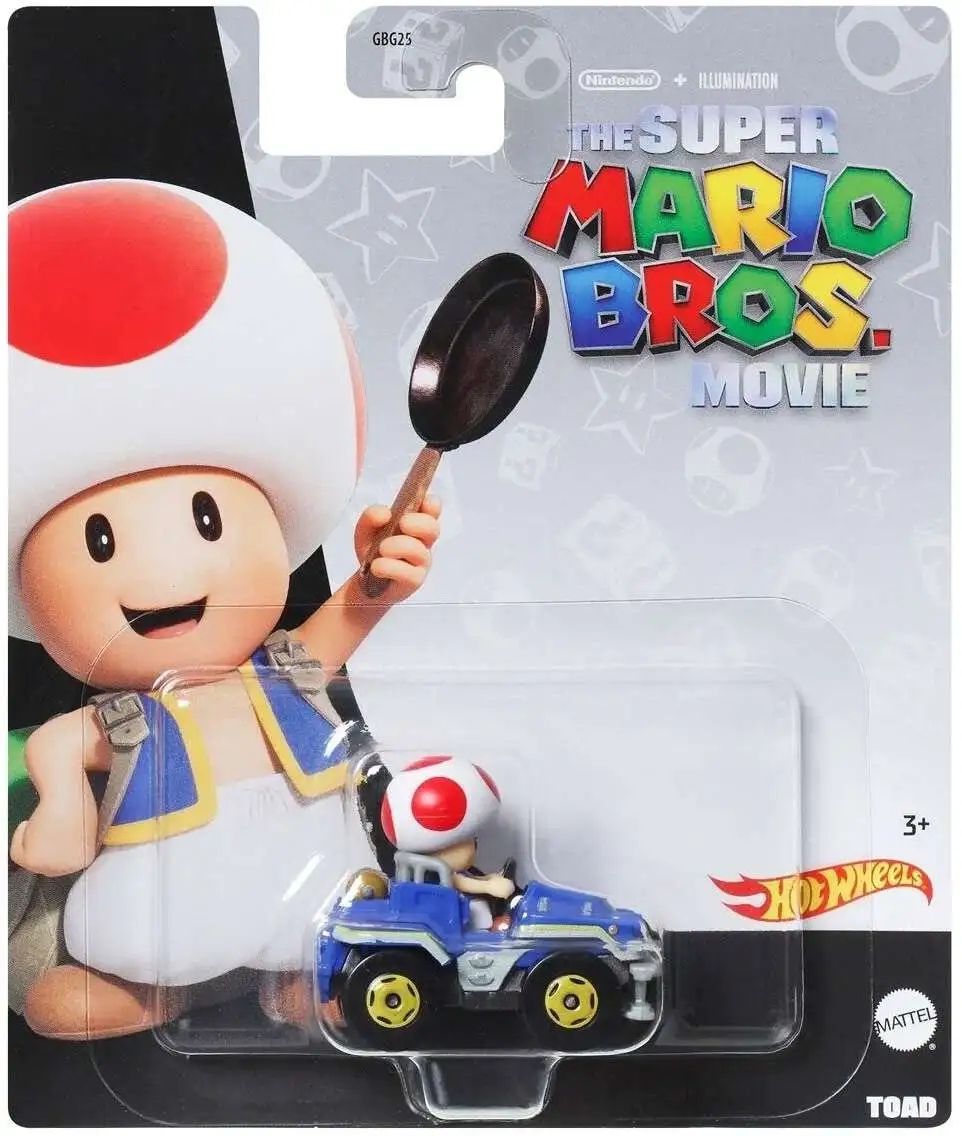 Hot Wheels The Super Mario Bros. Movie Toad Diecast Car