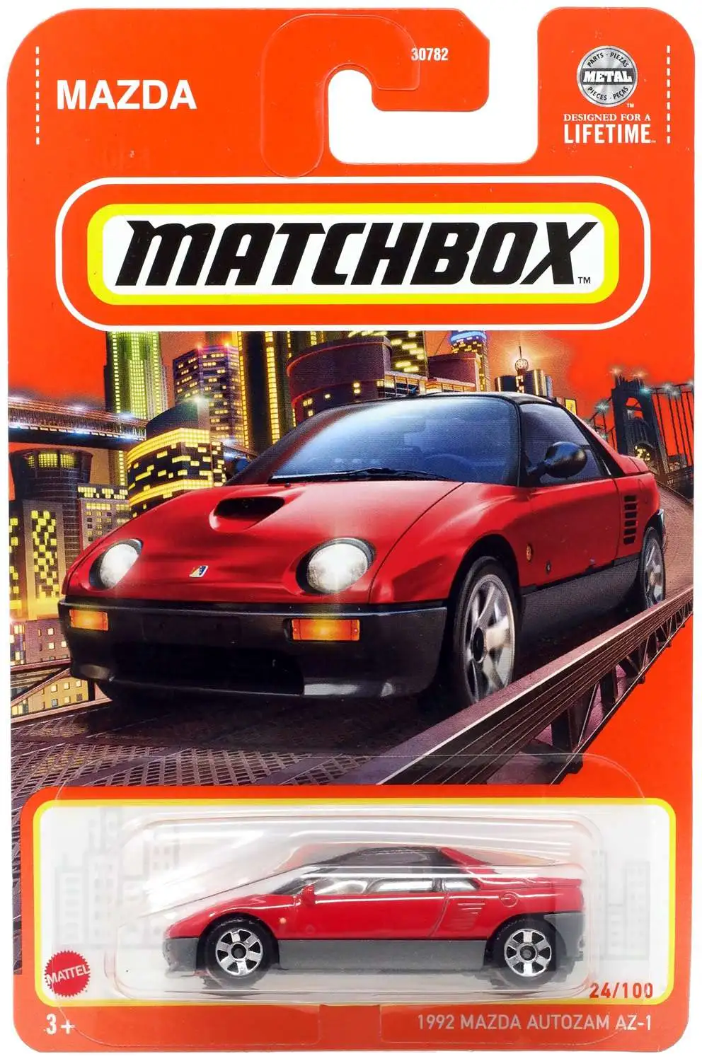 Matchbox 1992 Mazda Autozam AZ-1 Diecast Car [2024, Red]