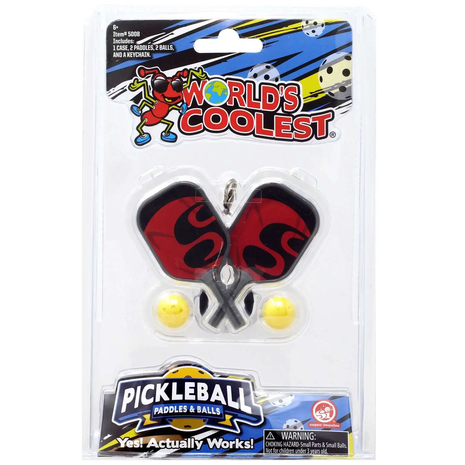 World's Smallest Pickleball Red & Black