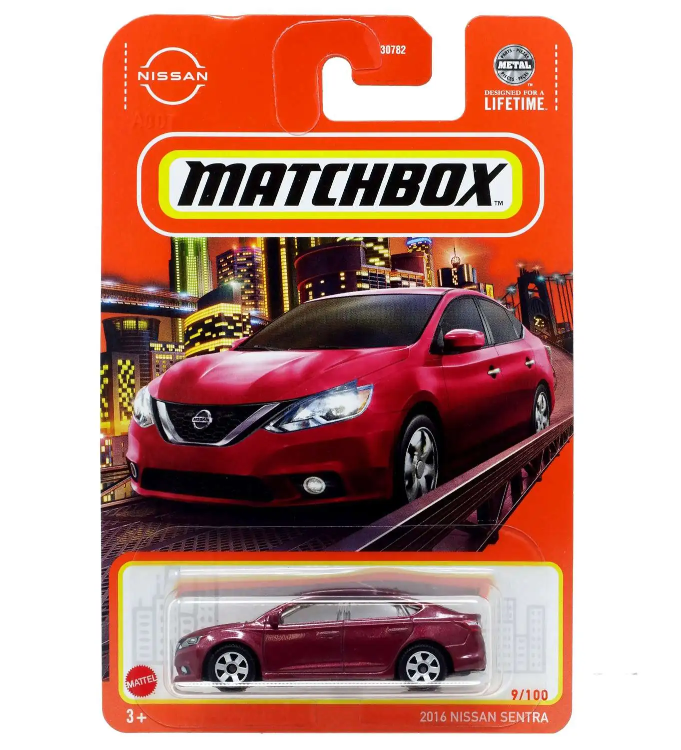 Matchbox 2016 Nissan Sentra Diecast Car [Red]