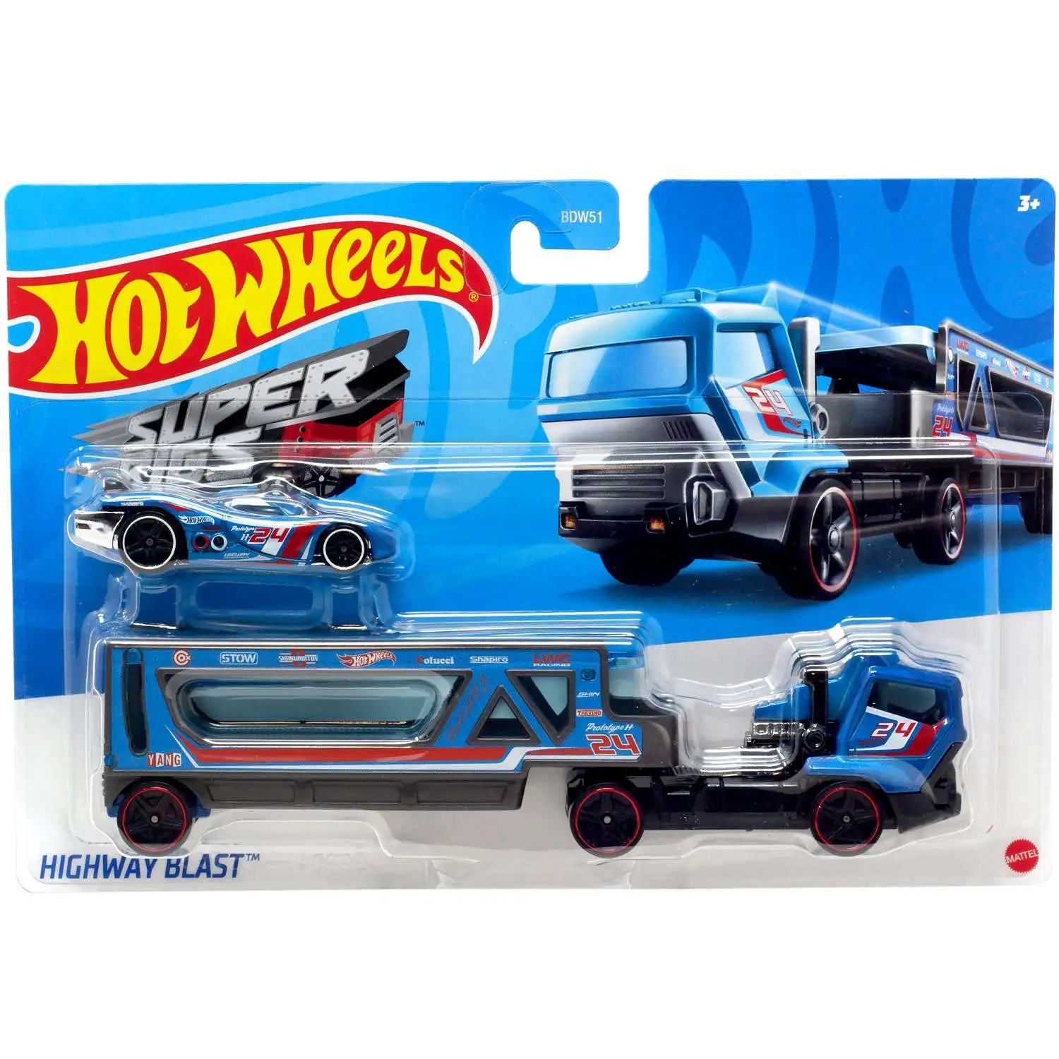 Hot Wheels Super Rigs Highway Blast Diecast Car Mattel ToyWiz