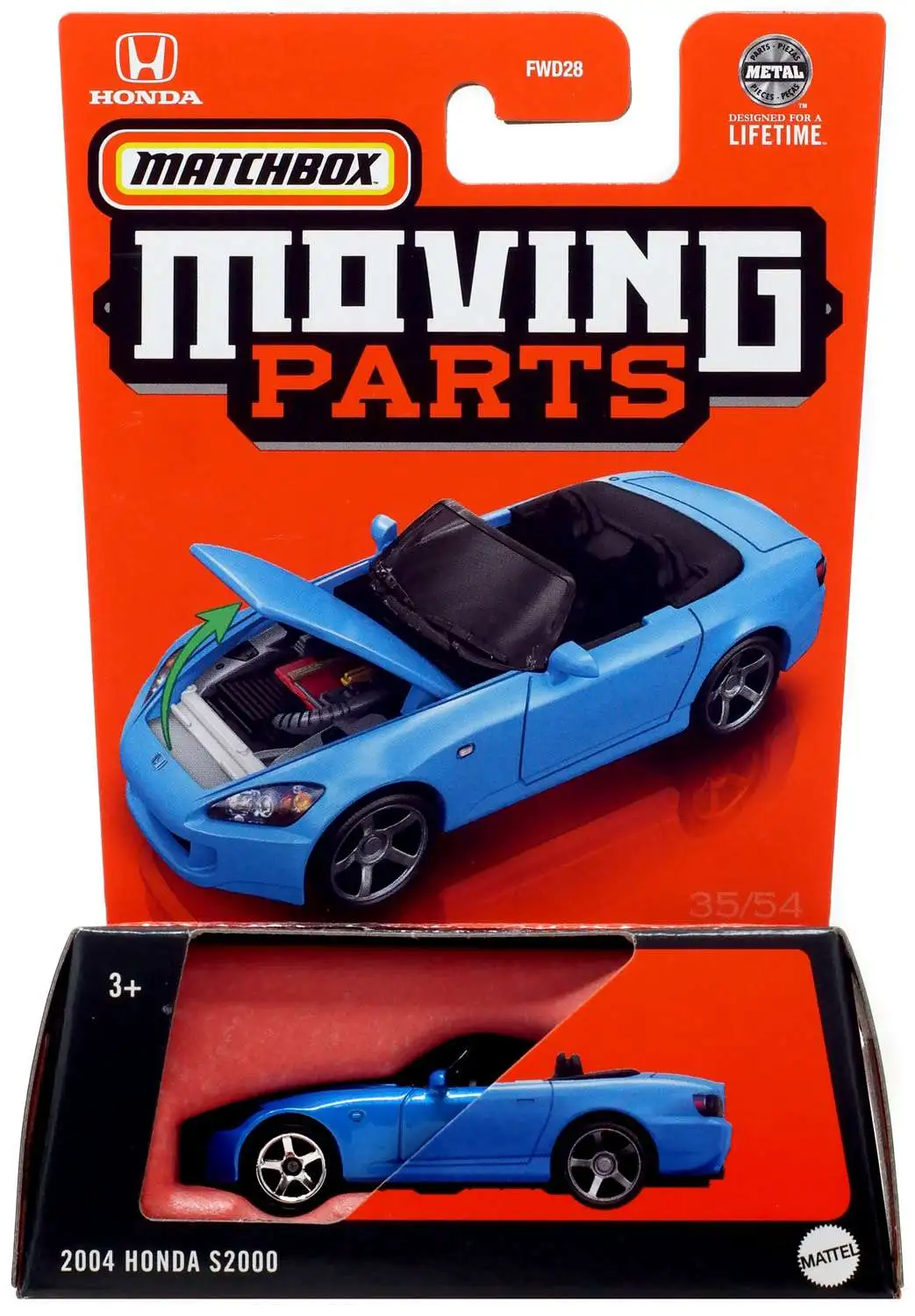 Matchbox Moving Parts 2004 Honda S2000 Diecast Vehicle [Blue]