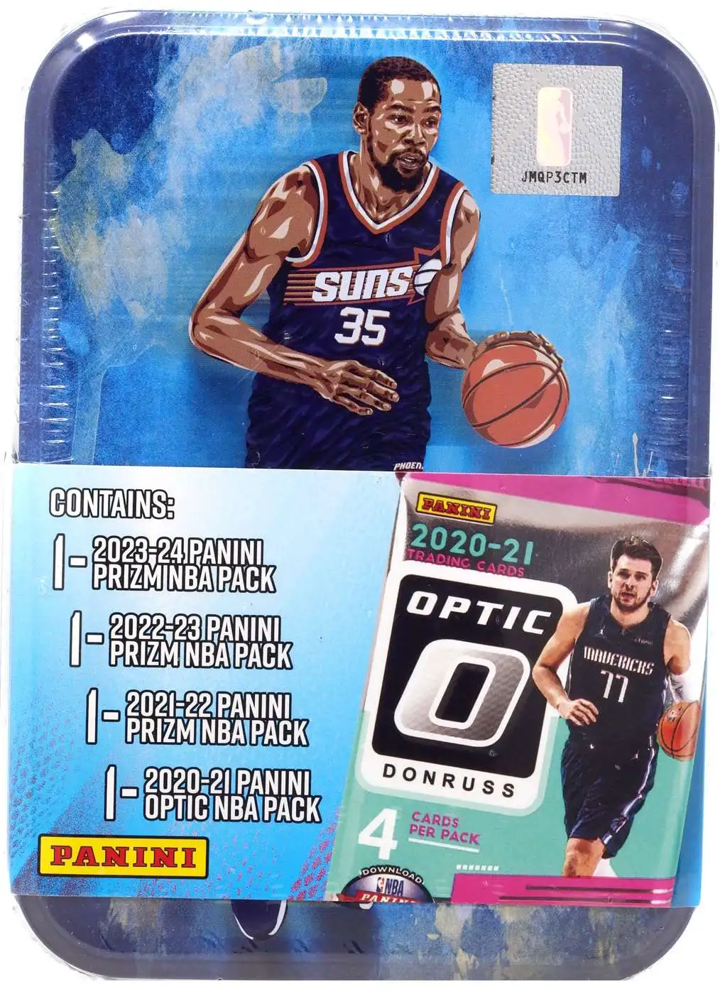 NBA Phoenix Suns Panini Prizm Kevin Durant Trading Card COLLECTOR Tin [4 Packs]