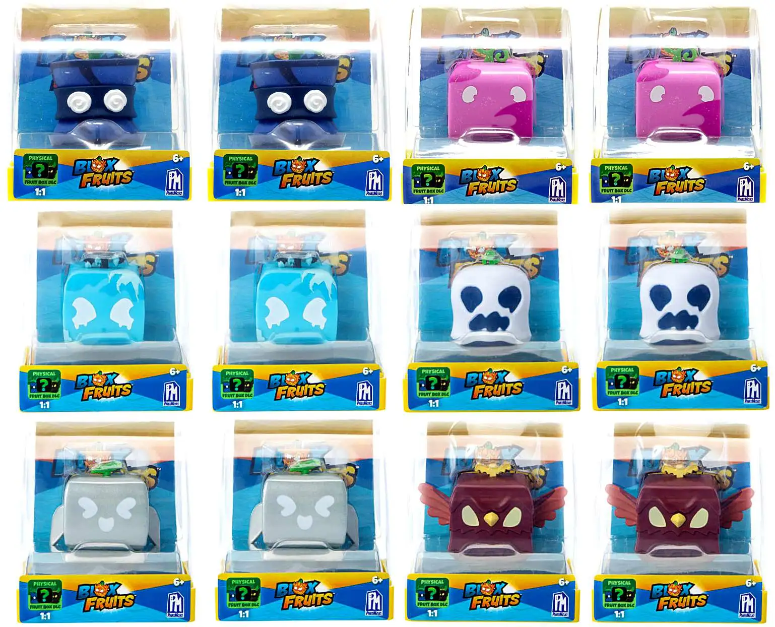 Roblox Blox Fruits Case of 12 Mini Figures [Each Includes Mystery Fruit Box DLC!]