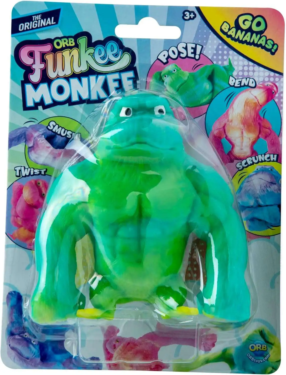 Funkee Monkee Green 4 Figure Super Stretchy ORB Toys - ToyWiz