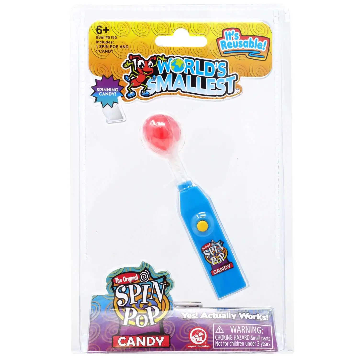 World's Smallest The Original Spin Pop Blue Candy