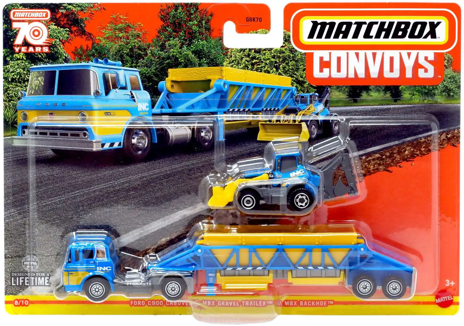 Matchbox 70 Years Convoys Ford C900 Cabover MBX Gravel Trailer MBX