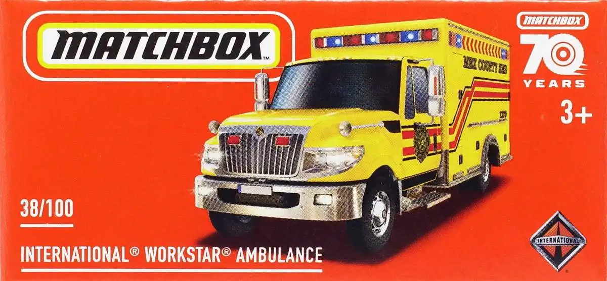 Matchbox 70th Anniversary International Workstar Ambulance Diecast Car