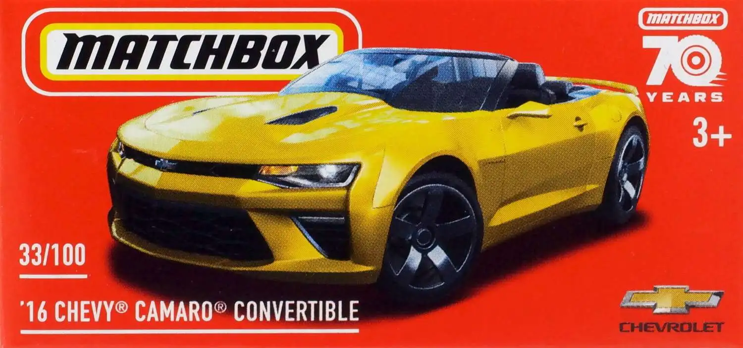 Matchbox 70th Anniversary Drive Your Adventure '16 Chevy Camaro Convertible Diecast Car