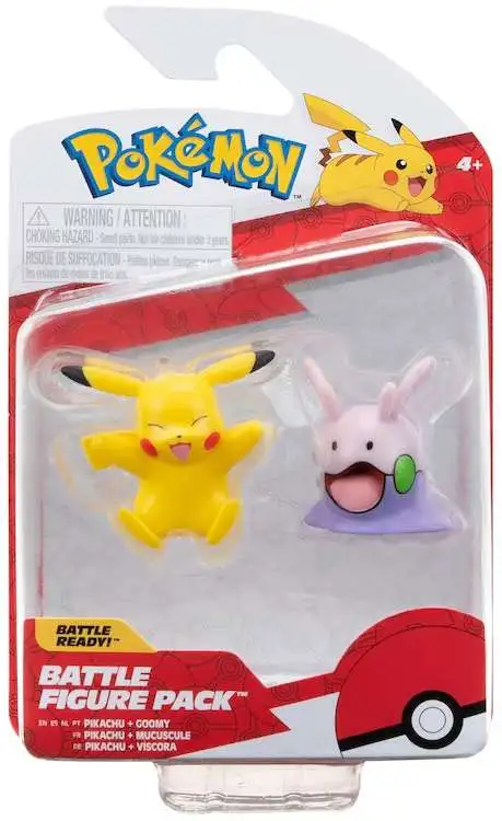 Pokemon Battle Figure Pikachu & Goomy 3-Inch Mini Figure 2-Pack