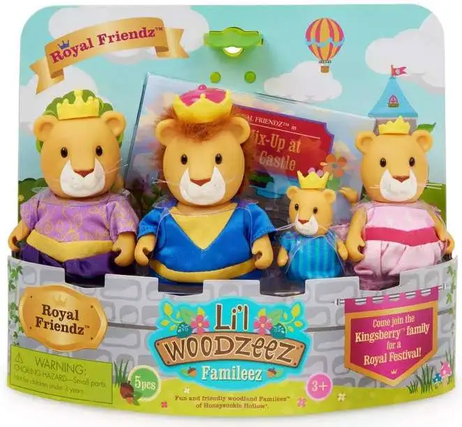 Lil Woodzeez Famileez Royal Friends Lion Family Figure Set Maison
