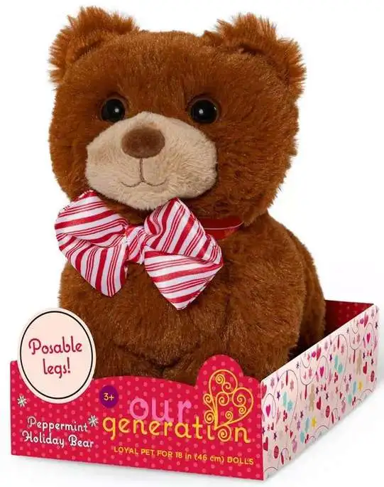 Our Generation Peppermint Holiday Bear 6-Inch Plush