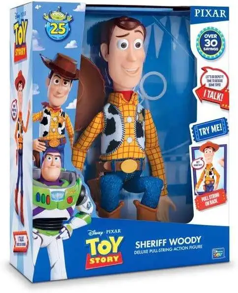 Toy Story 4 Sheriff Woody 16 Deluxe Pull String Action Figure Over 30  Sayings Mattel - ToyWiz