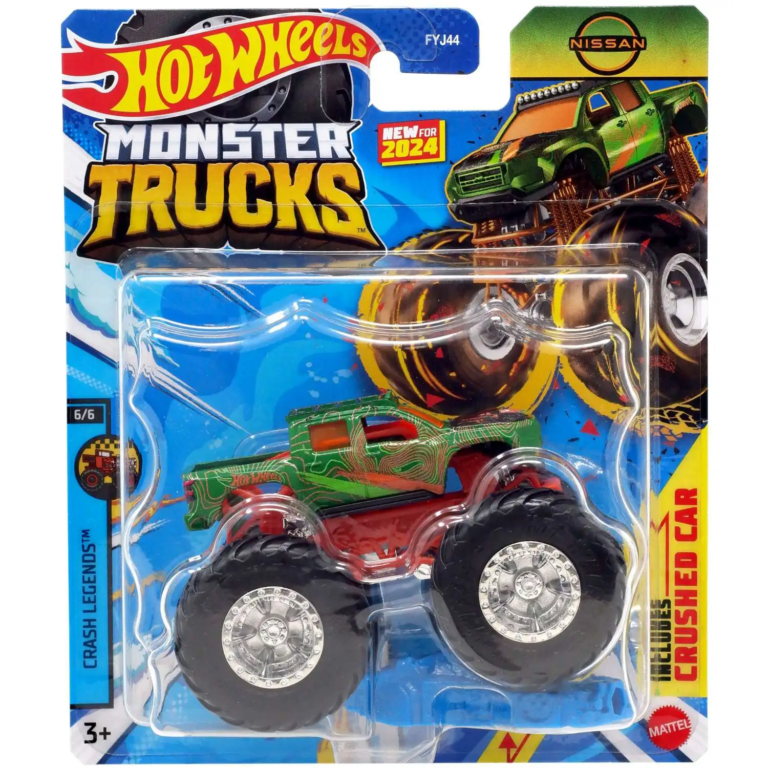 Hot Wheels Monster Trucks Crash Legends Nissan 164 Diecast Car
