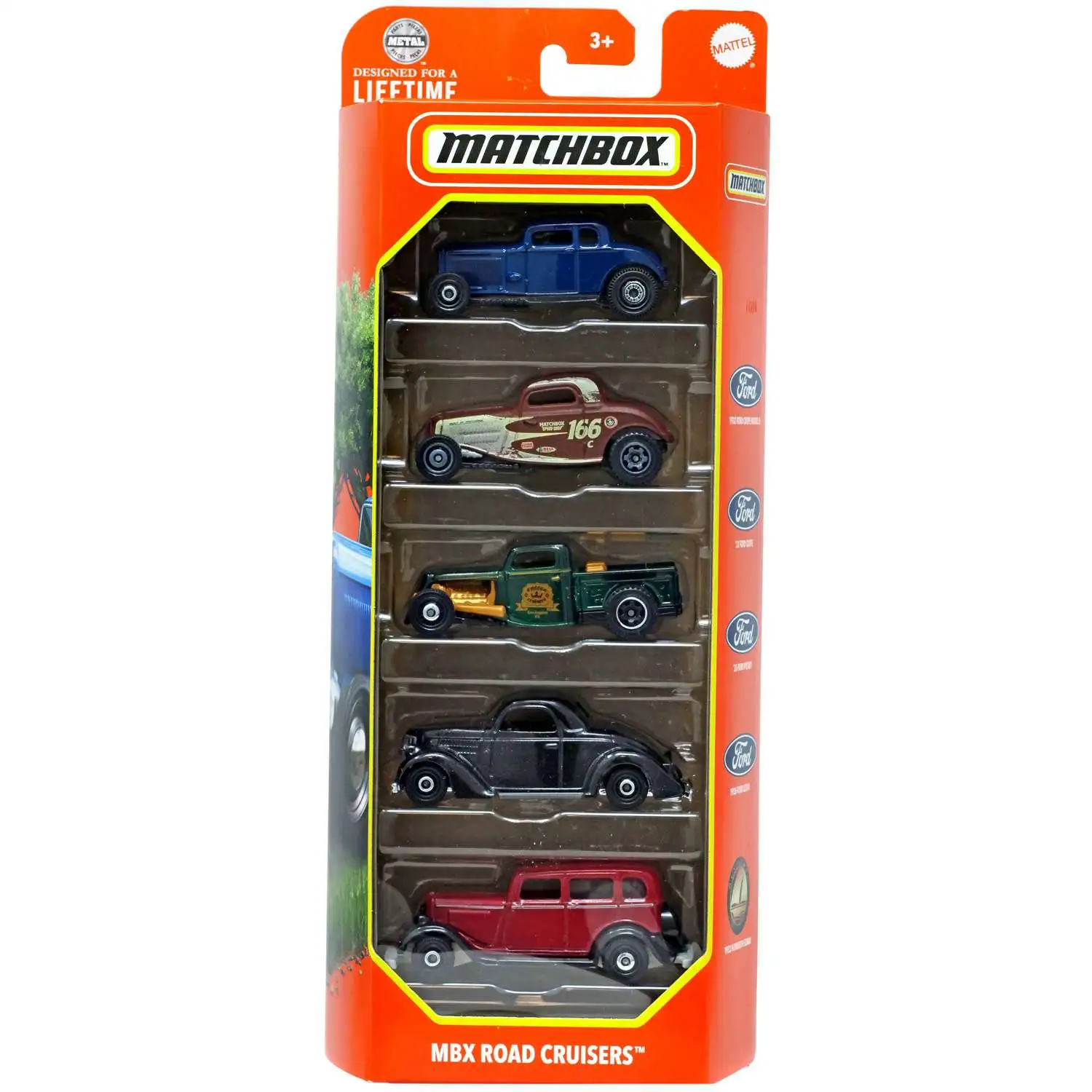 Matchbox MBX Road Cruisers Diecast Vehicle 5-Pack