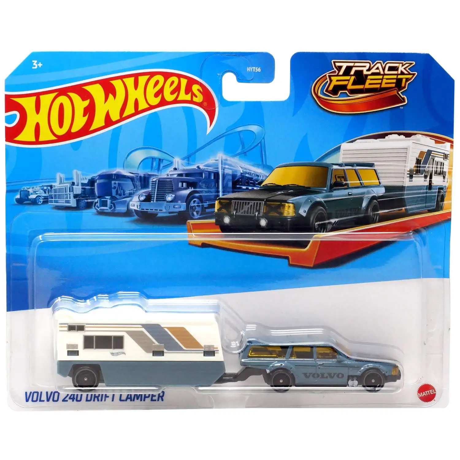 Hot Wheels Track Fleet Volvo 240 Drift Camper Die Cast Car