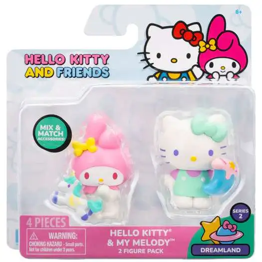 Sanrio Hello Kitty & Friends Series 2 Dreamland Hello Kitty & My Melody 2-Inch Mini Figure 2-Pack