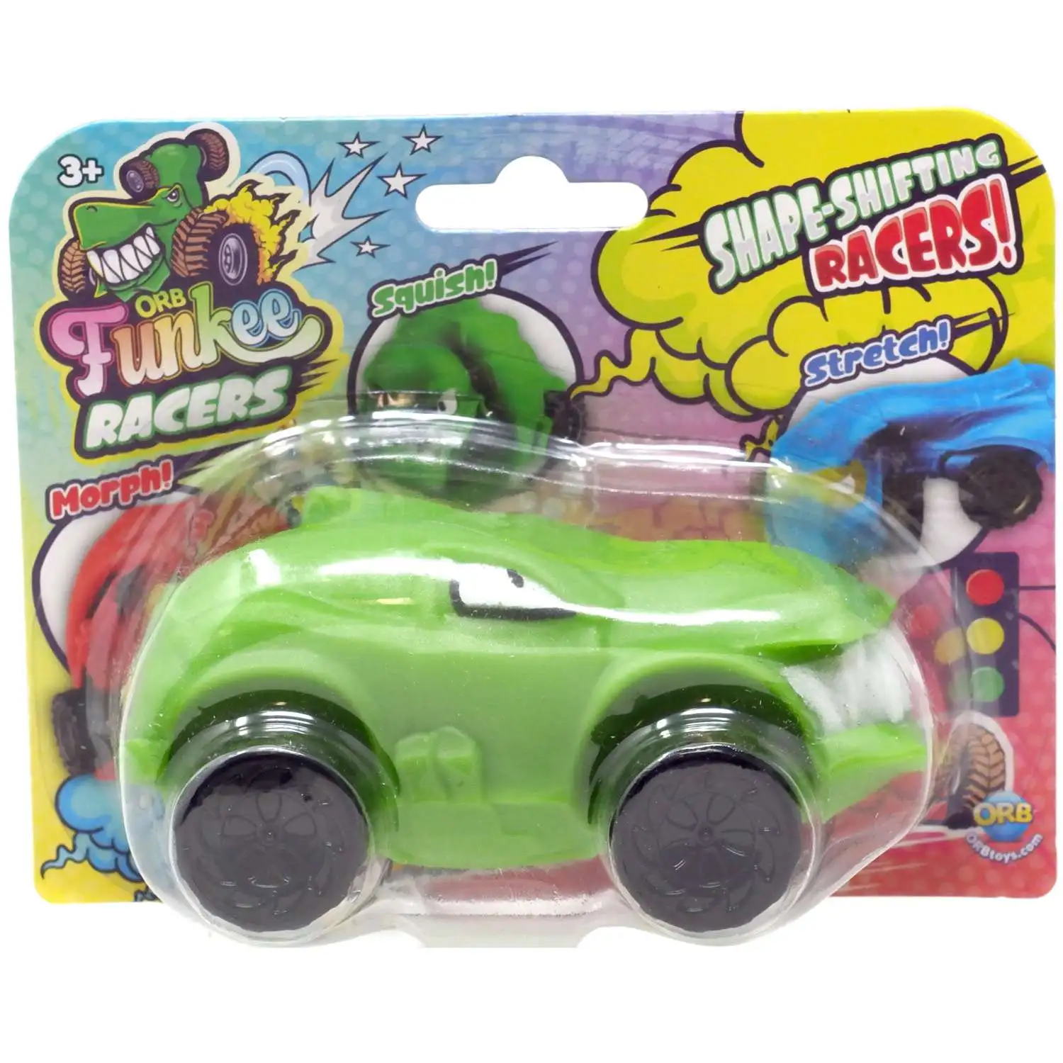 Funkee Shape Shifting Racers! Green Squishy Vehicle