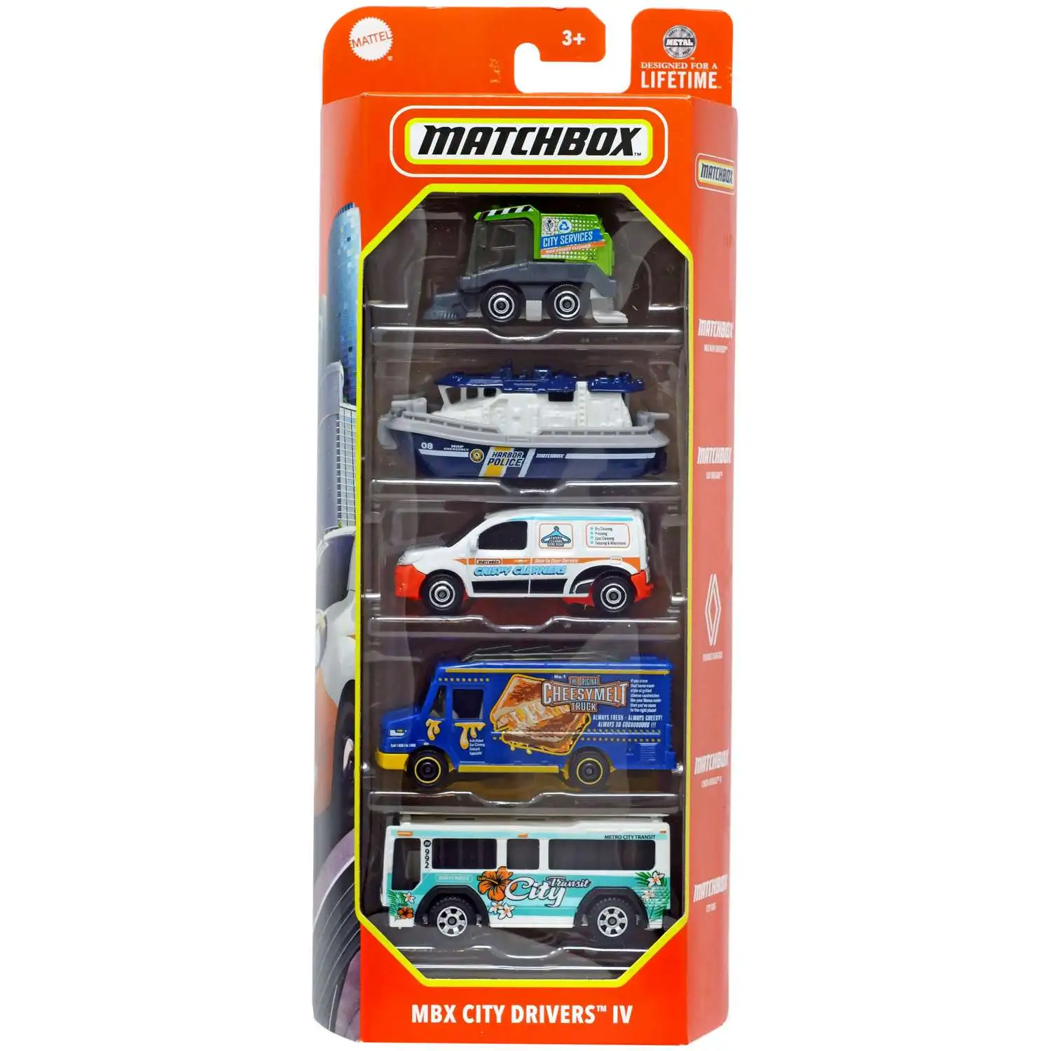 Matchbox MBX City Drivers IV Diecast Vehicle 5-Pack Mattel