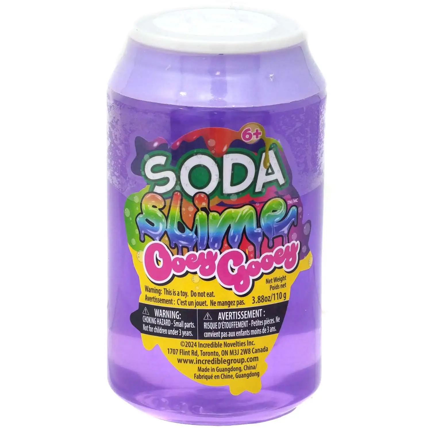 Soda Slime Ooey Gooey Purple 3.88Oz Slime