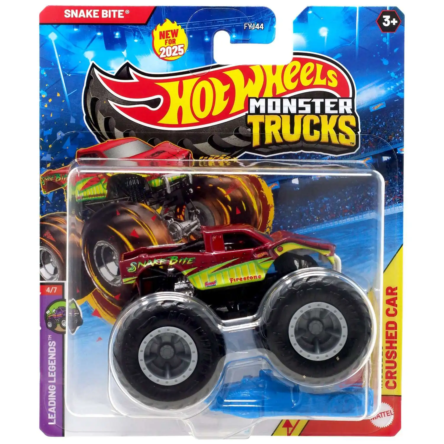 Hot Wheels Monster Trucks Leading Legends Snake Bite Diecast Car