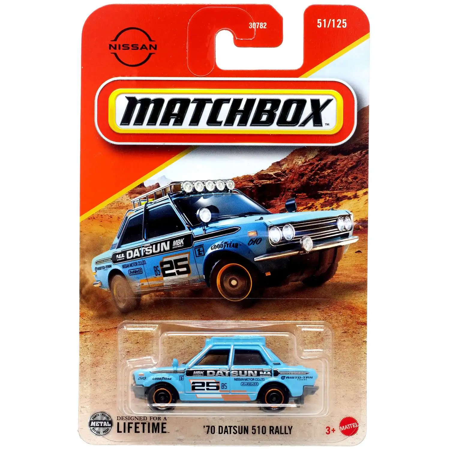 Matchbox '70 Datsun 510 Rally Diecast Car
