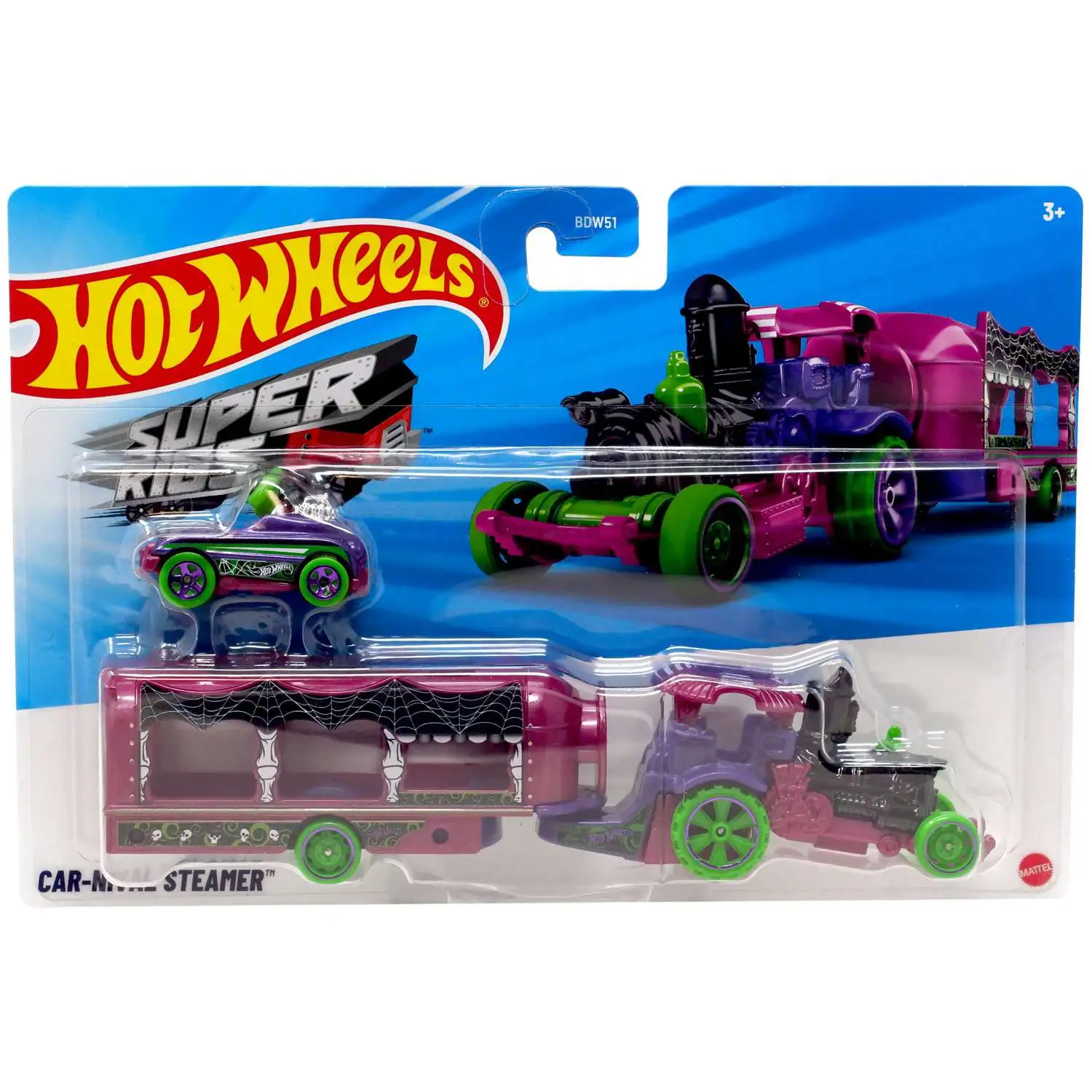 Hot Wheels Super Rigs Car-Nival Steamer Diecast Car [Purple]