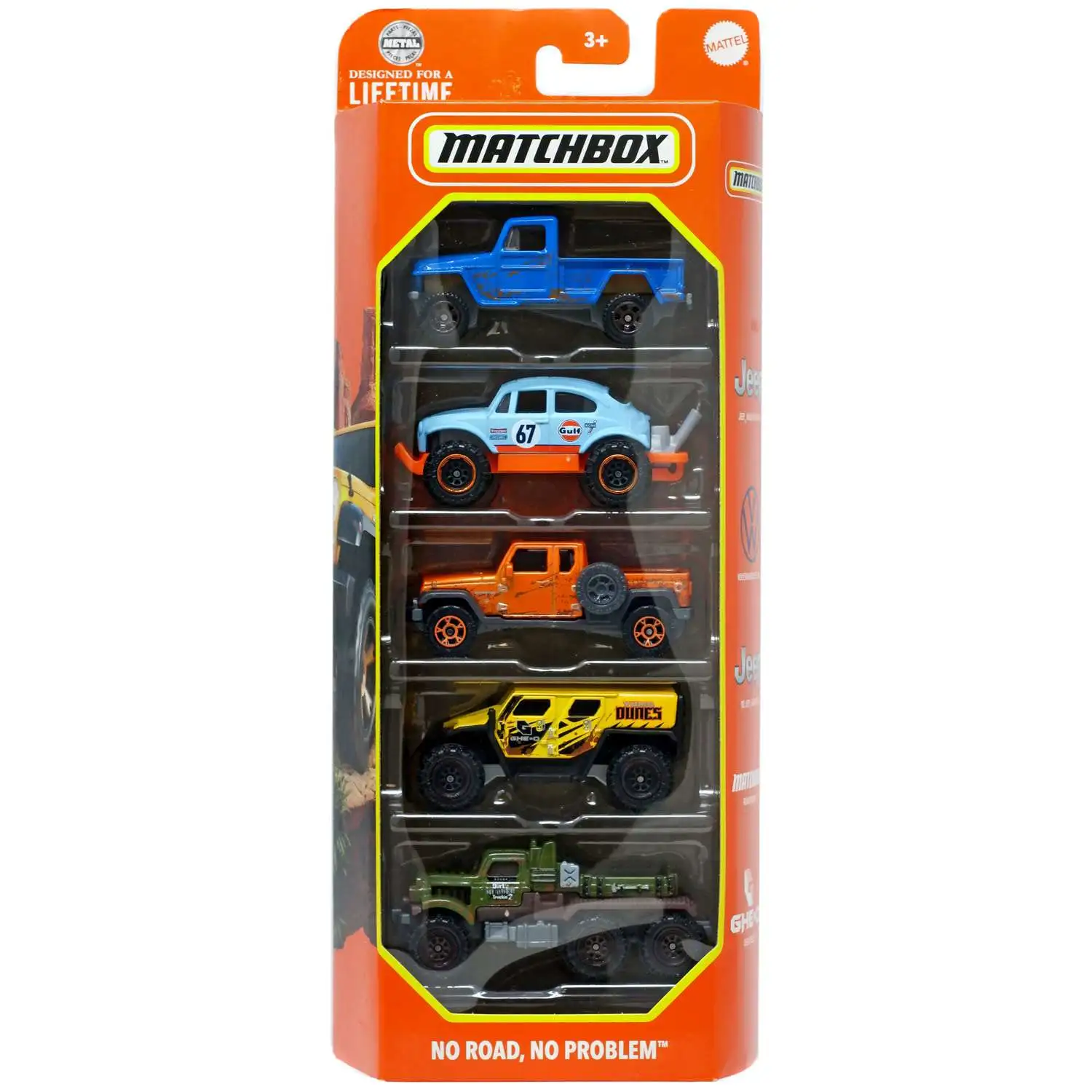 Matchbox No Road, No Problem Diecast Vehicle 5-Pack