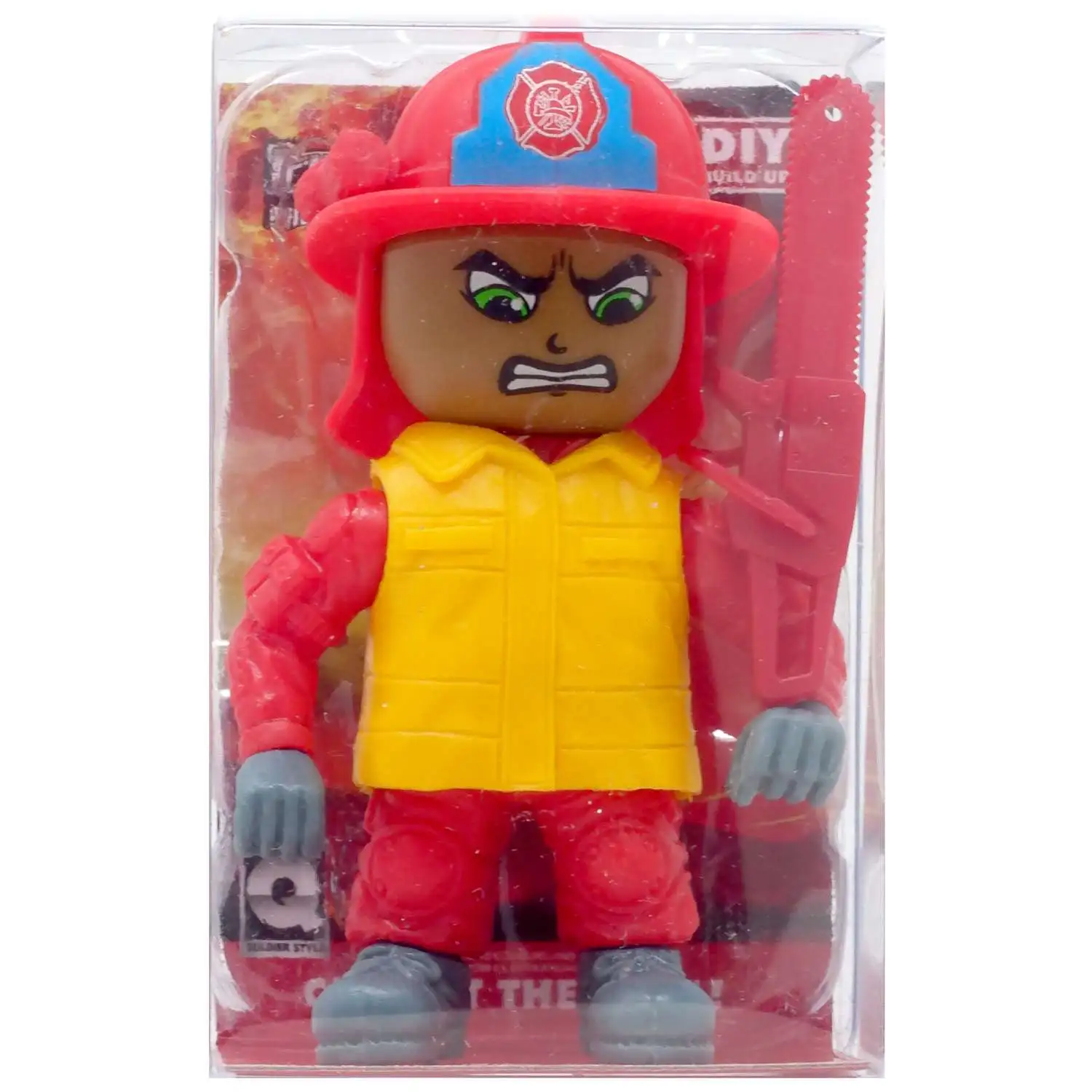 Fire Hero Fire Rescue Firefighter 3-Inch Figure [with Chainsaw]