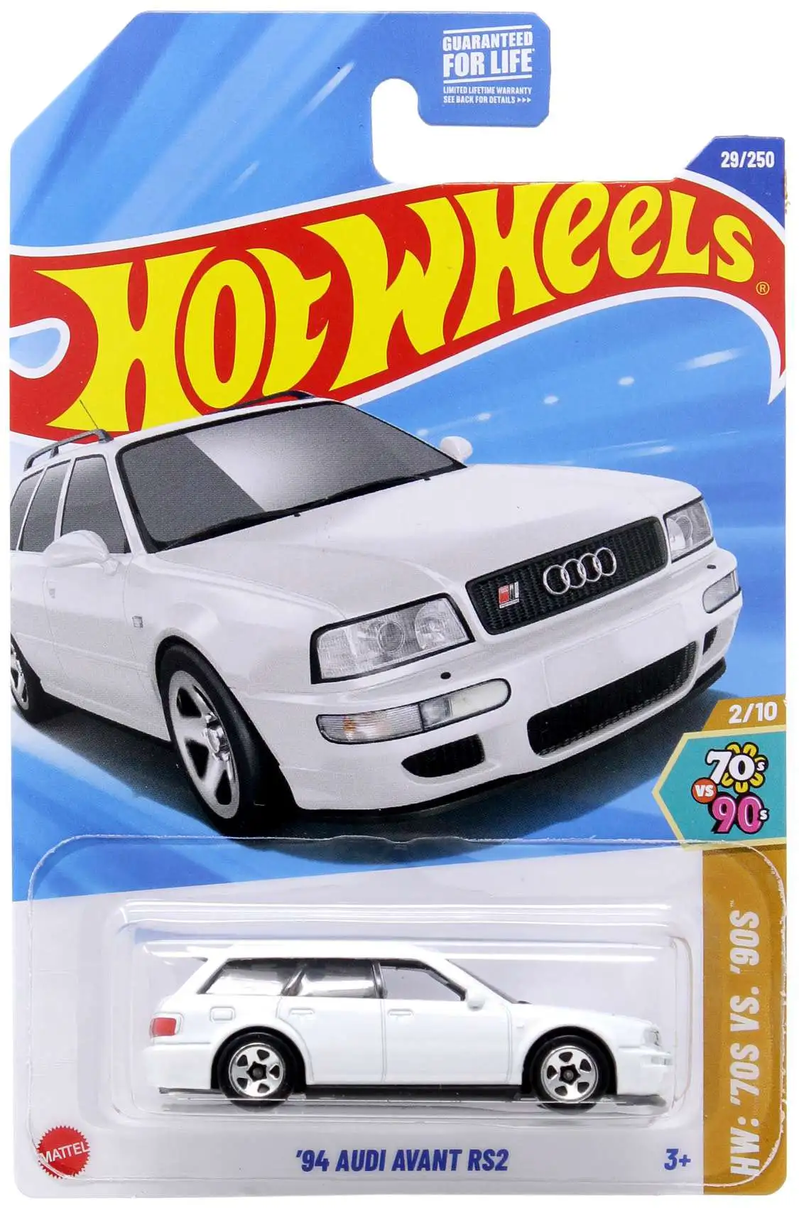Hot Wheels HW: '70s vs. '90s '94 Audi Avant RS2 Diecast Car [White]