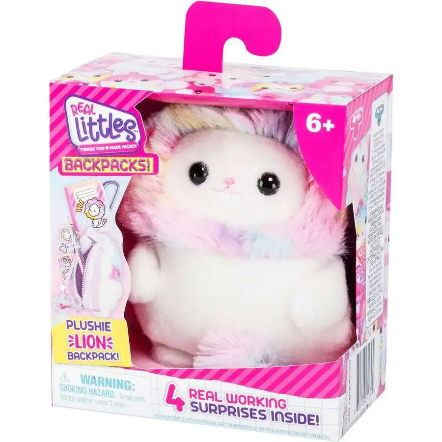 Shopkins Real Littles Plushie PET Backpacks! Lion Mystery Pack [4 Real Working Surprises Inside!]