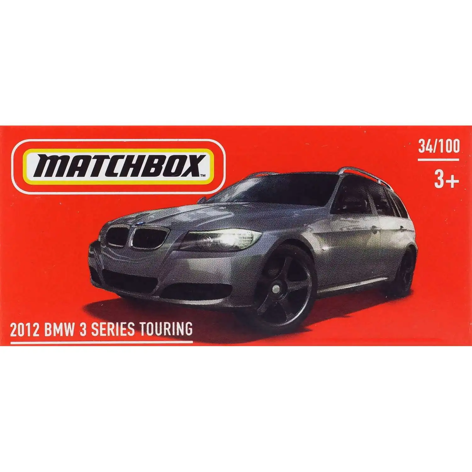 Matchbox 2012 BMW 3 Series Touring Diecast Car Grey Mattel