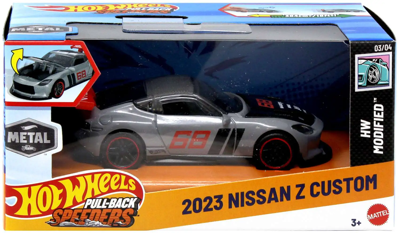 Hot Wheels Pull-Back Speeders HW Modified 2023 Nissan Z Custom 143