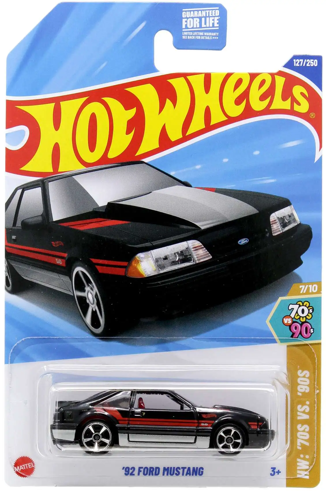Hot Wheels HW: '70s vs. '90s '92 Ford Mustang Diecast Car #7/10