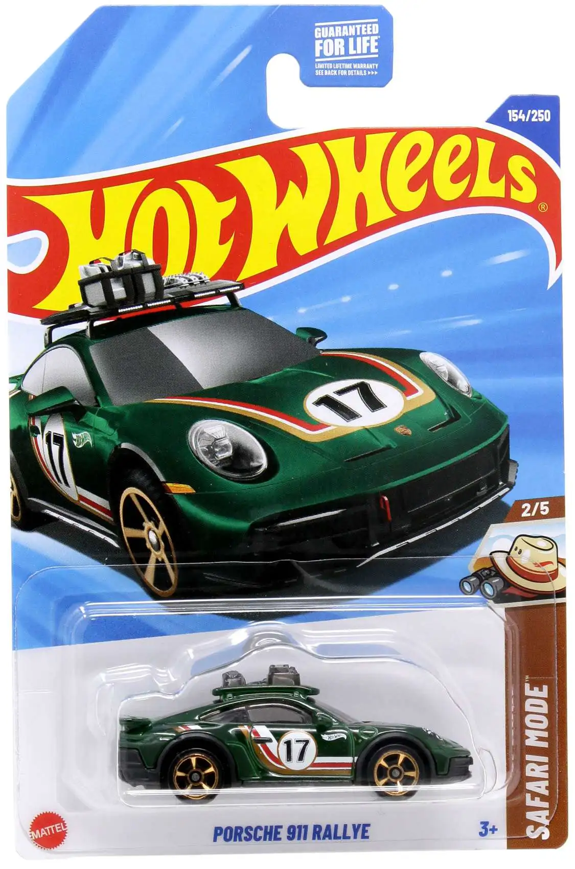 Hot Wheels Safari Mode Porsche 911 Rallye Diecast Car