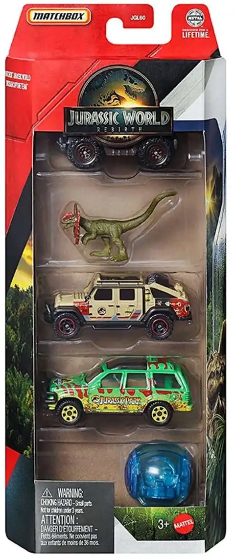 Jurassic World Matchbox Adventure Seekers Die Cast Car 5-Pack