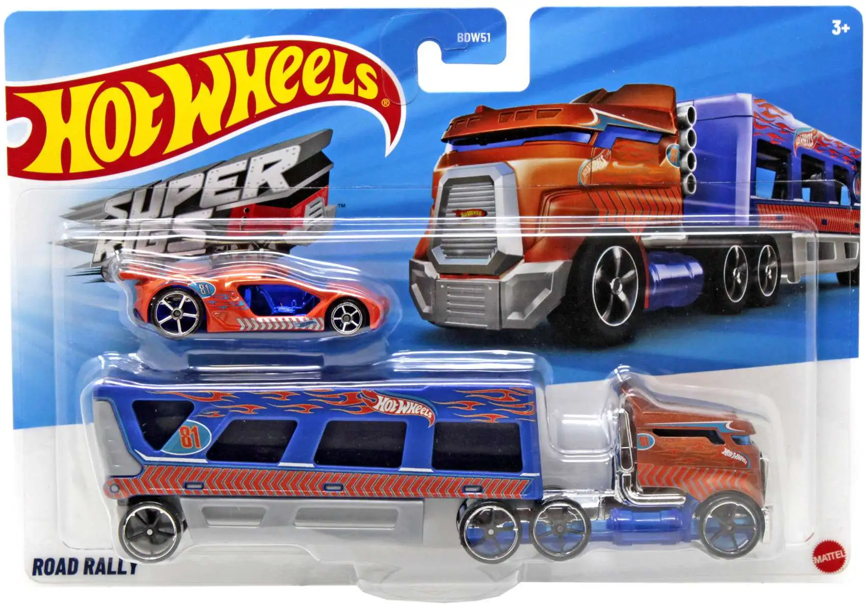 Hot Wheels Super Rigs Road Rally Diecast Car Mattel - ToyWiz
