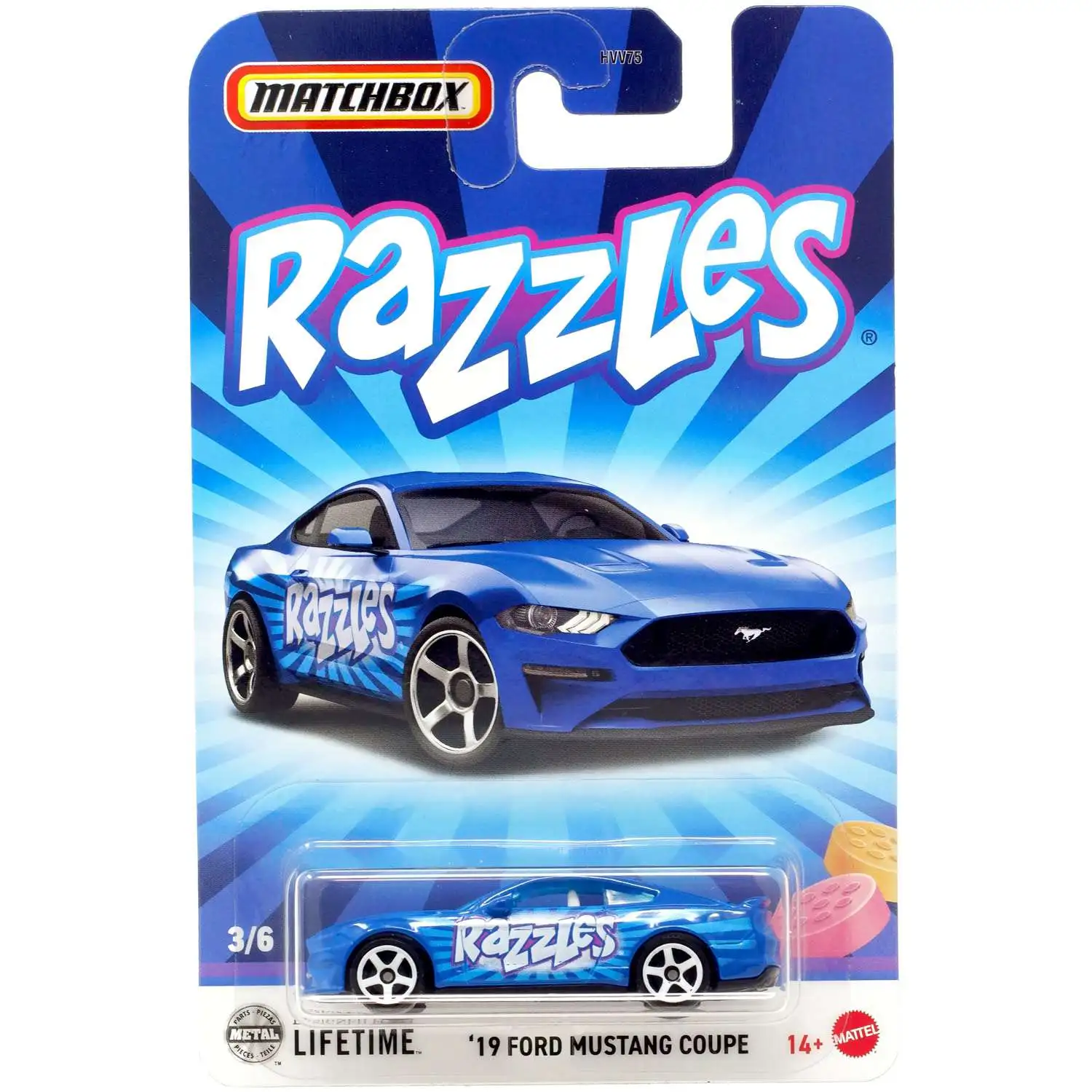 Matchbox Candy 19 Ford Mustang Coupe Diecast Car Razzles Mattel