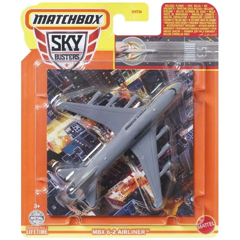 Matchbox Sky Busters MBX 6-2 Airliner Diecast Vehicle [Grey]