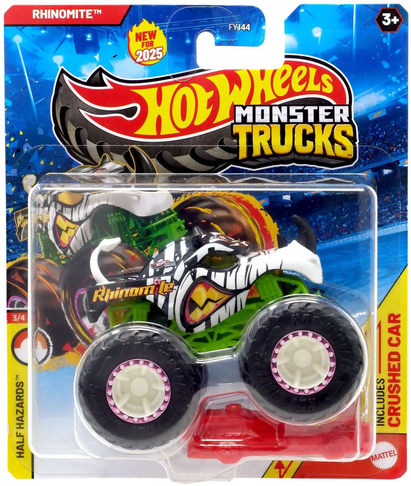 Hot Wheels Monster Trucks Half Hazards Rhinomite Diecast Car