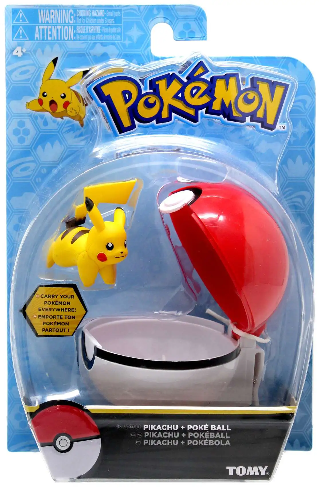 Pokemon Clip 'N' Go Pikachu & Poke Ball Figure Set [Walking]