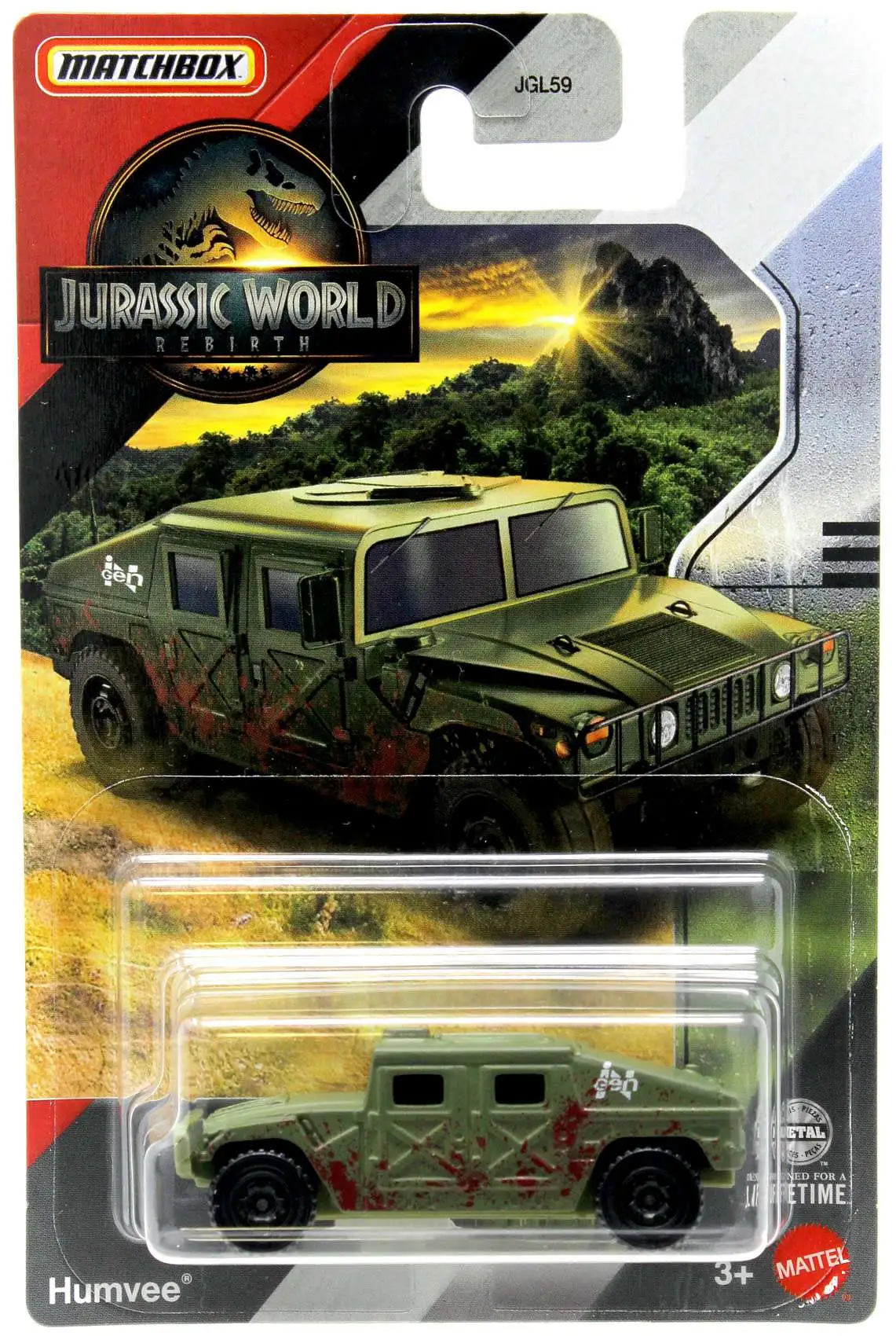 Jurassic World Rebirth Matchbox Humvee Die Cast Vehicle