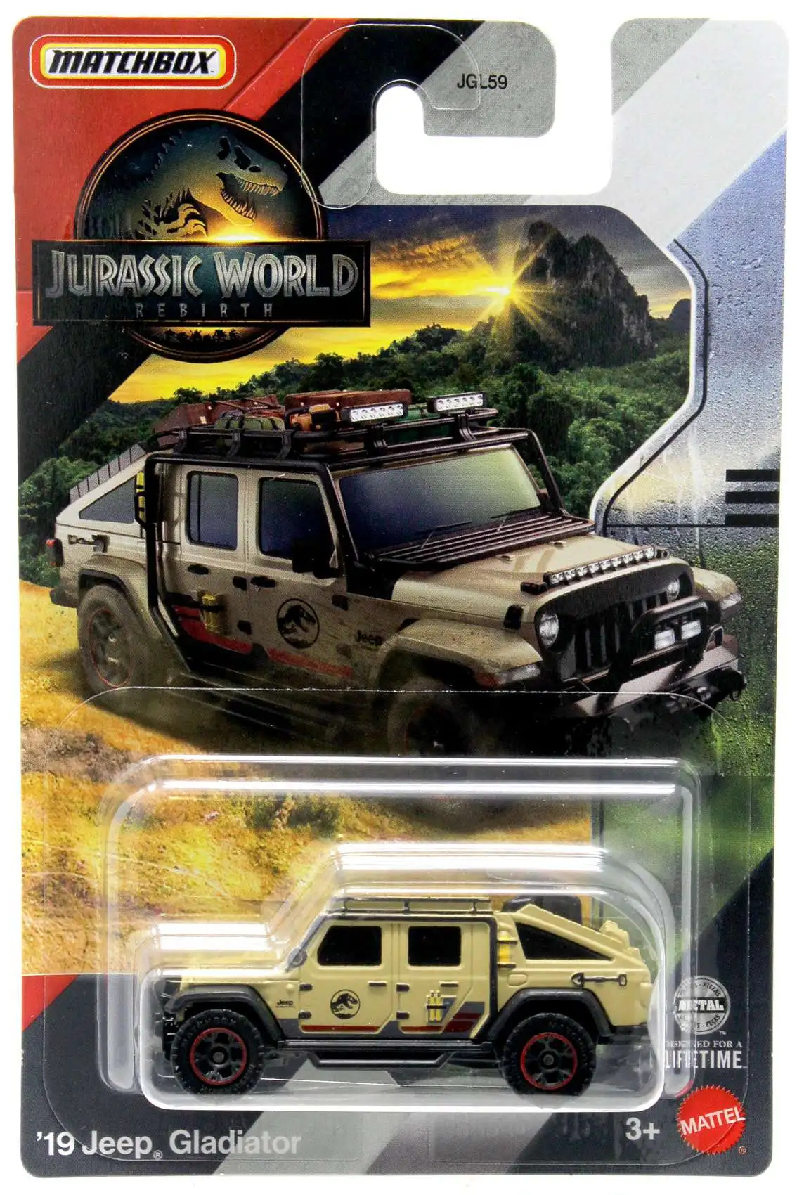 Jurassic World Rebirth Matchbox 19 Jeep Gladiator 164 Die