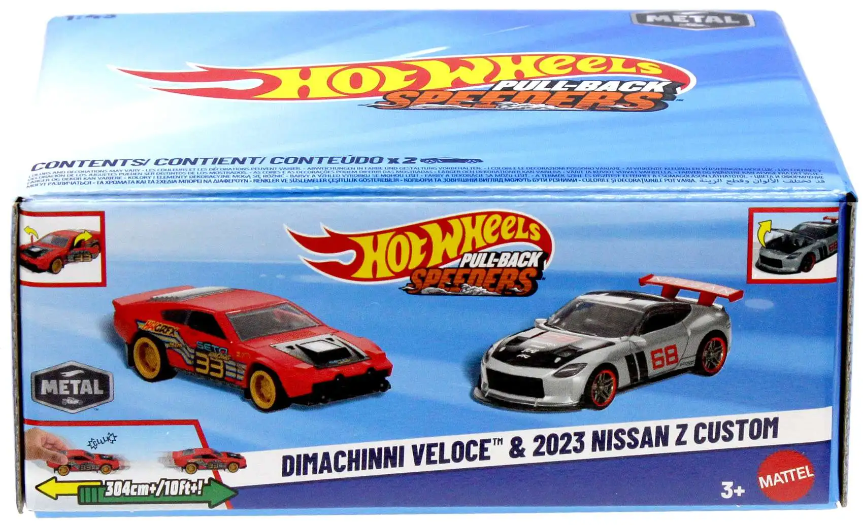 Hot Wheels Pull-Back Speeders DiMachinni Veloce 2023 Nissan