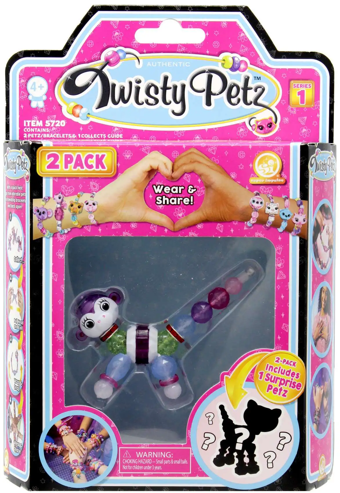 Twisty Petz Series Ticklez Monkey Mystery Bracelet 2-Pack Super