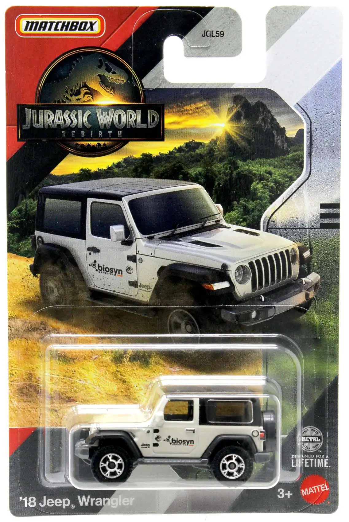 Jurassic World Rebirth Matchbox 18 Jeep Wrangler 164 Die