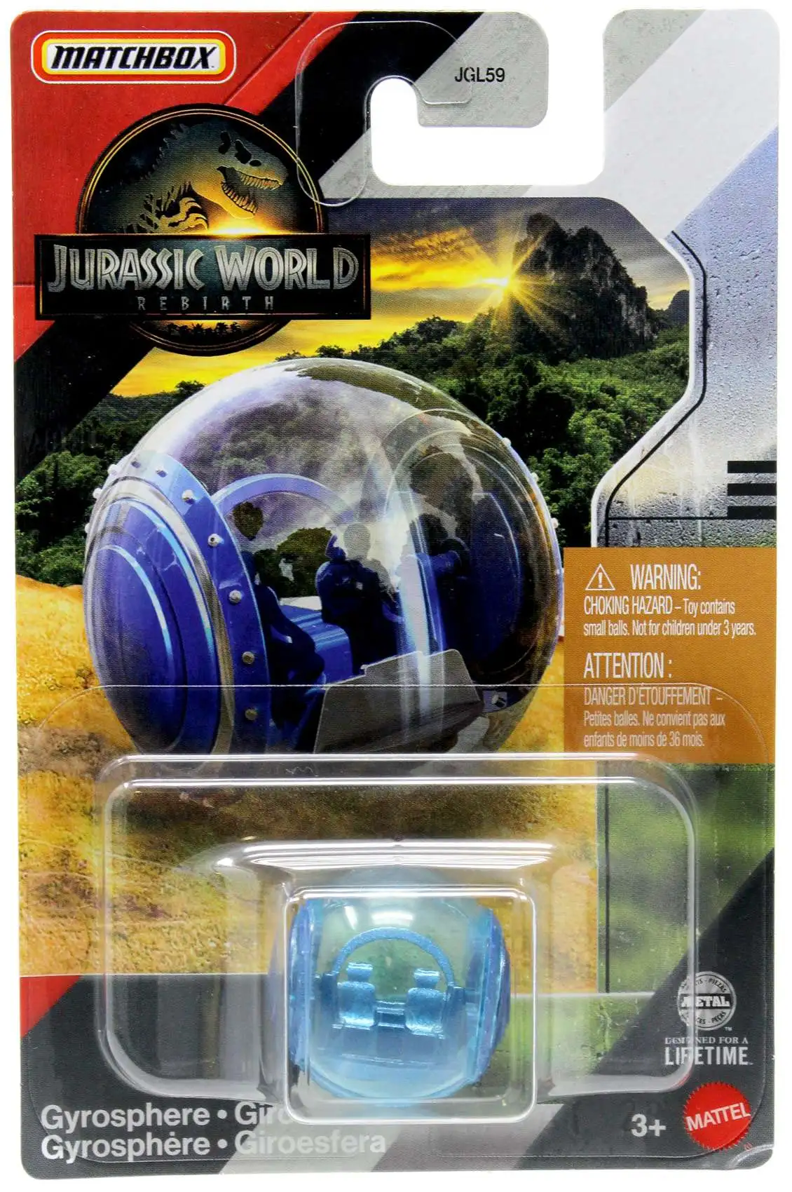 Jurassic World Rebirth Matchbox Gyrosphere Die Cast Vehicle