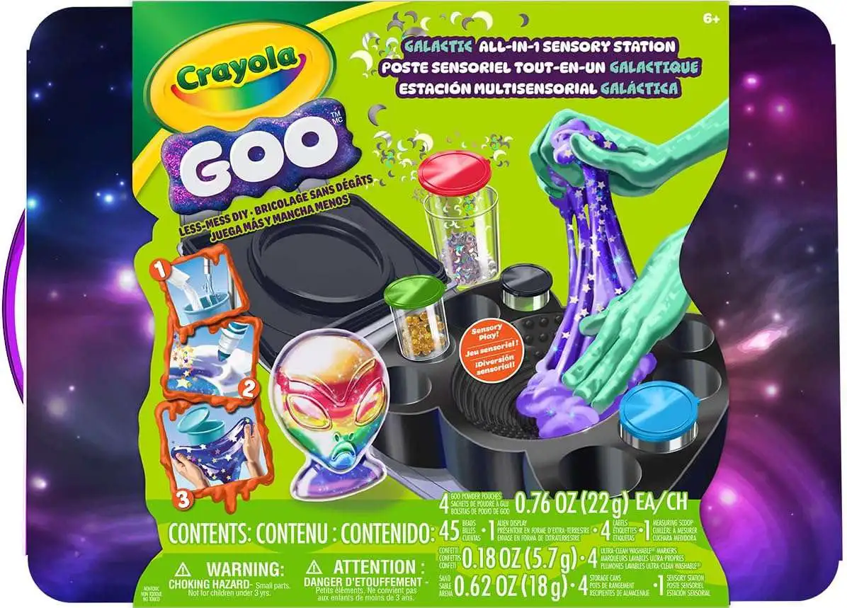 Crayola Goo Less-Mess DIY Galactic All-in-1 Sensory Station